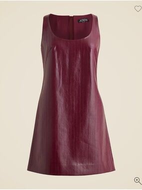 J. CREW Scoopneck mini dress in faux eel-skin leather